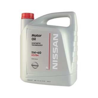 Моторное масло Motor Oil 5W-40 5L NISSAN KE90090042