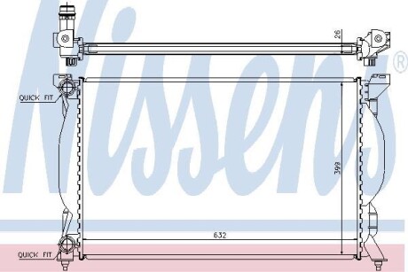 Радиатор охлаждения NISSENS 60304A