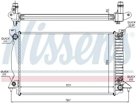 Радіатор охолодження NISSENS 60314A