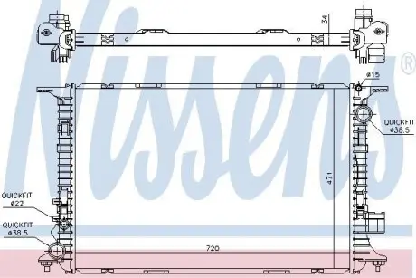 Радіатор охолодження NISSENS 60326