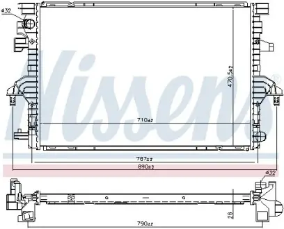 Радиатор охлаждения NISSENS 606088