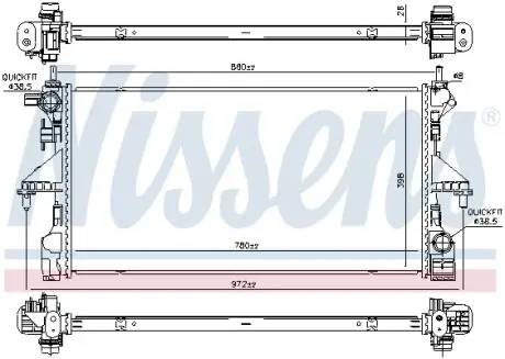 Радіатор CITROEN JUMPER (250) (06-) 2.0 BlueHDI NISSENS 606170