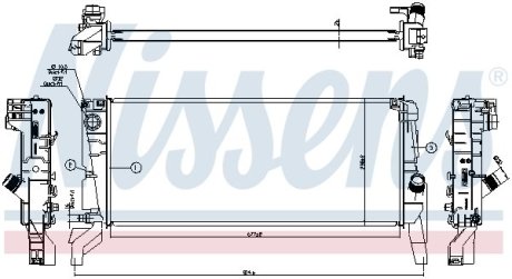 Радиатор охлаждения NISSENS 606246