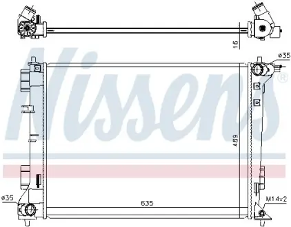 Радіатор охолодження двигуна NISSENS 606603