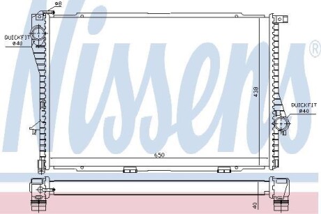 Радіатор охолоджування NISSENS 60754A