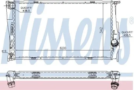 Радіатор охолодження NISSENS 60785A