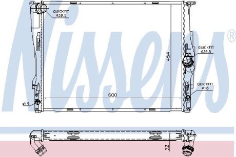 Радиатор охлаждения NISSENS 60786A