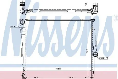 Радіатор охолоджування NISSENS 60803A