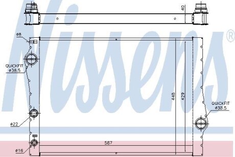 Радиатор охлаждения NISSENS 60823