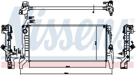 Радіатор MINI CONVERTIBLE (F57) (14-) COOPER S JCW 2.0 TURBO NISSENS 60865