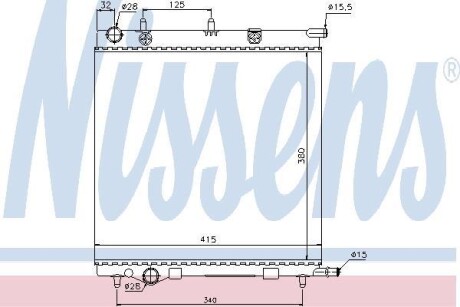 Радіатор CN C2(02-)1.1 i(+)[OE 9638520280] NISSENS 61284