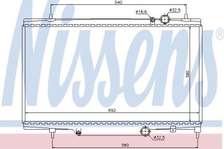 Радиатор охлаждения NISSENS 61297