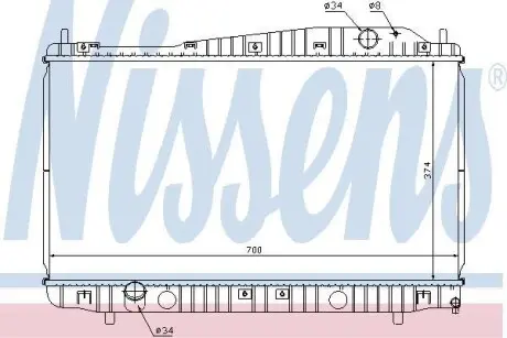 Радіатор охолоджування NISSENS 61638