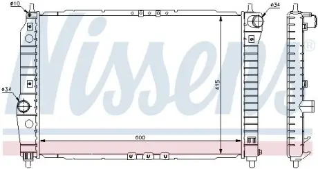 Радиатор охлаждения NISSENS 61645