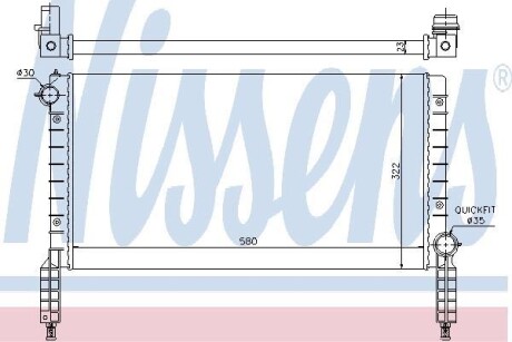 Радіатор охолоджування NISSENS 61769