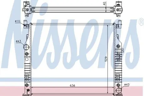 Радіатор охолоджування NISSENS 62576A