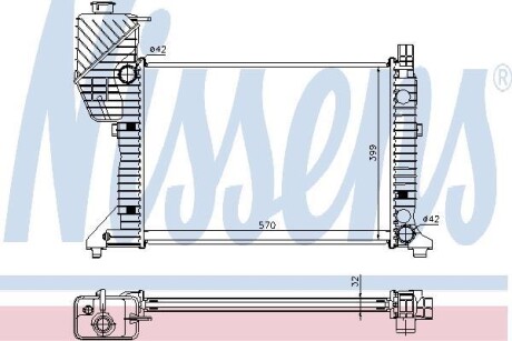 Радіатор охолоджування NISSENS 62687A