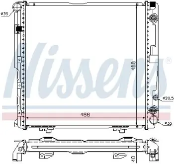 Радіатор охолоджування NISSENS 62763A