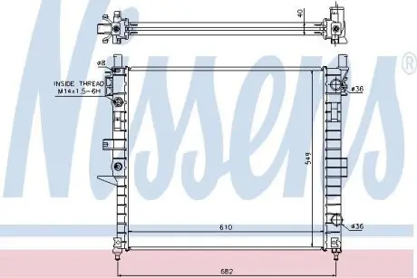 Радіатор охолоджування NISSENS 62787A
