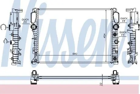 Радиатор охлаждения NISSENS 62792A