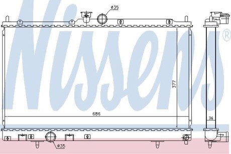 Радиатор охлаждения NISSENS 628956