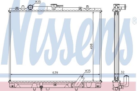 Радіатор охолодження NISSENS 62895A