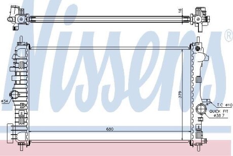 Радиатор охлаждения NISSENS 630718