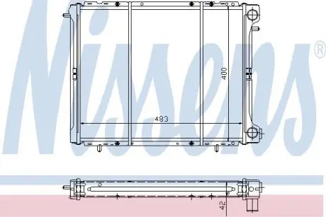 Радіатор RN R 19(88-)1.7(+)[OE 77 00 272 472] NISSENS 63906