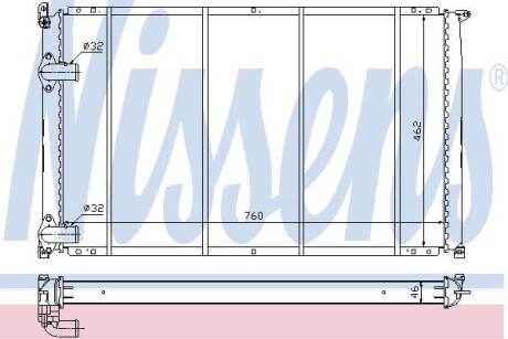 Радіатор OP ARENA(98-)2.5 D(+)[OE 77 01 043 670] NISSENS 63922