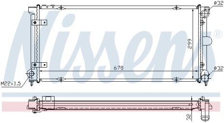 Радіатор охолоджування NISSENS 640041