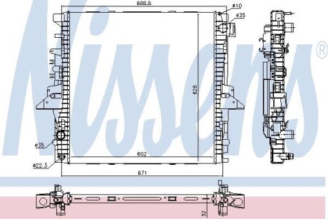 Радиатор охлаждения NISSENS 64333