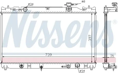 Радиатор охлаждения NISSENS 646351