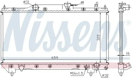 Радиатор охлаждения NISSENS 64783A