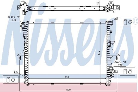 Радиатор охлаждения NISSENS 65276A