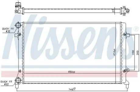 Радиатор охлаждения NISSENS 65277