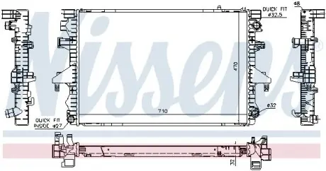 Радиатор охлаждения NISSENS 65283A