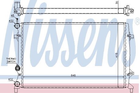 Радіатор охолоджування NISSENS 65296