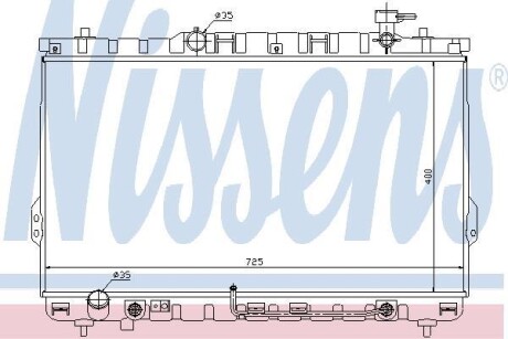 Радіатор HY SANTA FE(00-)2.0 i 16V(+)[OE 25310-26000] NISSENS 67030