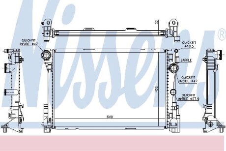 Радиатор охлаждения NISSENS 67167