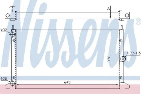 Радіатор охолодження двигуна NISSENS 67305