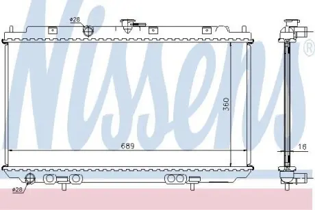 Радиатор охлаждения NISSENS 67344A