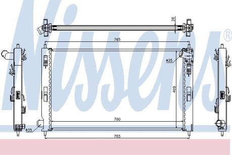 Радиатор охлаждения NISSENS 67359