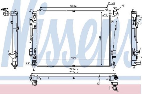 Радіатор охолодження NISSENS 675012