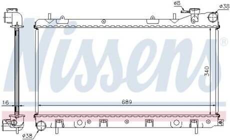 Радиатор охлаждения NISSENS 67704A