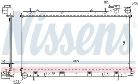 Радіатор охолоджування NISSENS 67704A