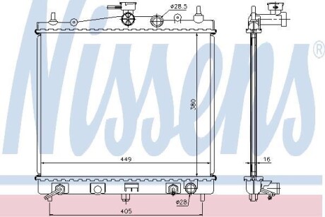 Радиатор охлаждения NISSENS 68700A