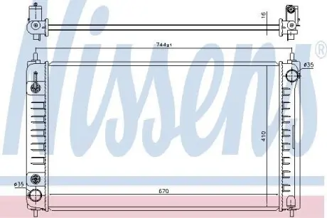 Радіатор охолоджування NISSENS 68762