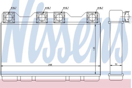 Радиатор отопителя салона NISSENS 70515