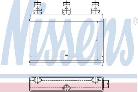 Радіатор опалювача салону NISSENS 70522