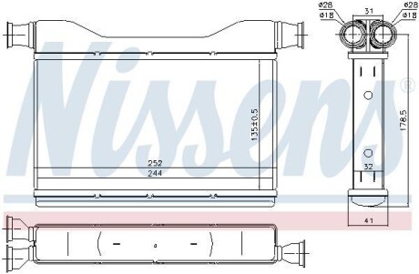 Радиатор печки NISSENS 70528